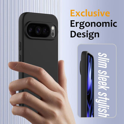 For Google Pixel 10 Pro XL Shockproof Silicone Magsafe Phone Case(Black) - Google Cases by buy2fix | Online Shopping UK | buy2fix