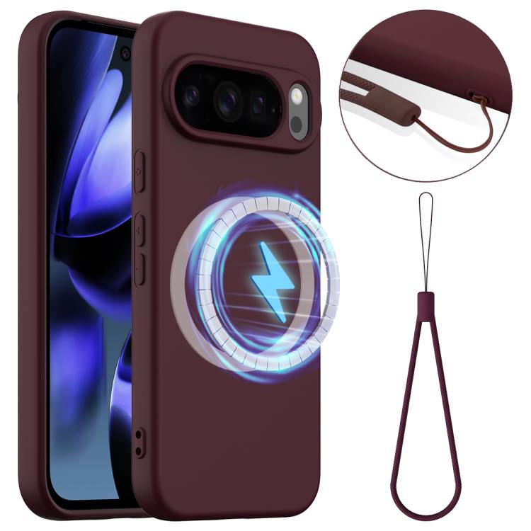 For Google Pixel 10 Pro XL Shockproof Silicone Magsafe Phone Case(Plum Color) - Google Cases by buy2fix | Online Shopping UK | buy2fix