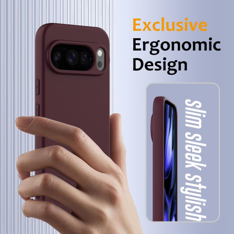 For Google Pixel 10 Pro XL Shockproof Silicone Magsafe Phone Case(Plum Color) - Google Cases by buy2fix | Online Shopping UK | buy2fix