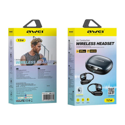 awei TZ12 Sport Wireless BT 5.4 Air Conduction Earphones(Black) - TWS Earphone by awei | Online Shopping UK | buy2fix