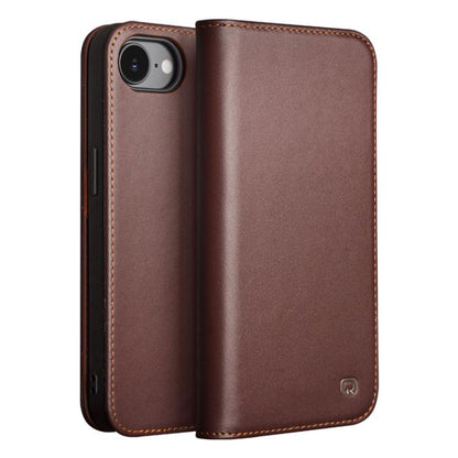 For iPhone 16e QIALINO Classic Gen2 Genuine Leather Phone Case(Brown) - iPhone 16e Cases by QIALINO | Online Shopping UK | buy2fix