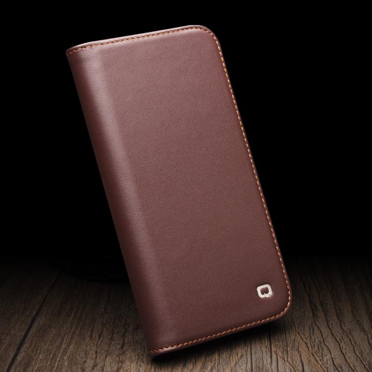For iPhone 16e QIALINO Classic Gen2 Genuine Leather Phone Case(Brown) - iPhone 16e Cases by QIALINO | Online Shopping UK | buy2fix