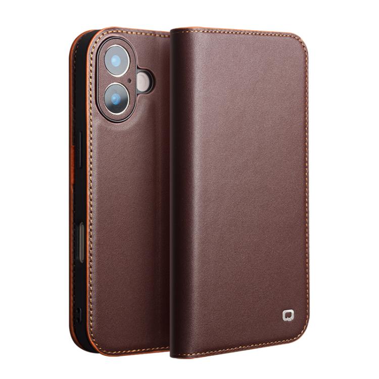 For iPhone 17 QIALINO Classic Gen2 Genuine Leather Phone Case(Brown) - iPhone 17 Cases by QIALINO | Online Shopping UK | buy2fix