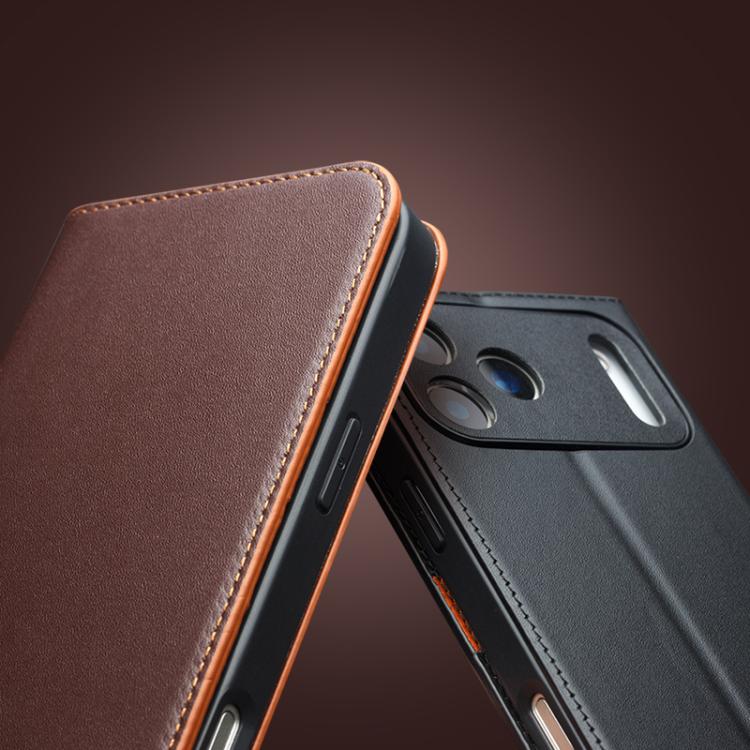 For iPhone 17 QIALINO Classic Gen2 Genuine Leather Phone Case(Brown) - iPhone 17 Cases by QIALINO | Online Shopping UK | buy2fix
