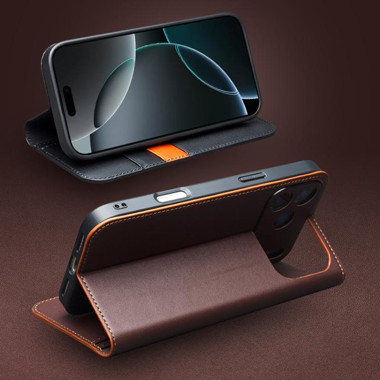 For iPhone 17 Air QIALINO Classic Gen2 Genuine Leather Phone Case(Brown) - iPhone 17 Air Cases by QIALINO | Online Shopping UK | buy2fix