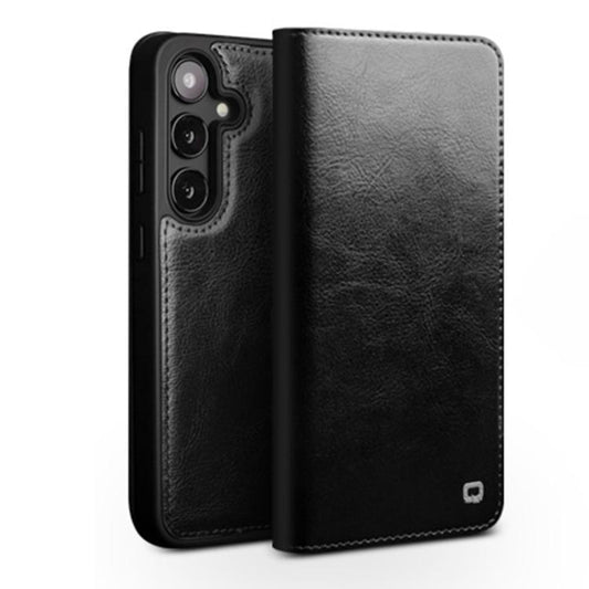 For Samsung Galaxy S25+ 5G QIALINO Genuine Leather Phone Case(Black) - Galaxy S25+ 5G Cases by QIALINO | Online Shopping UK | buy2fix