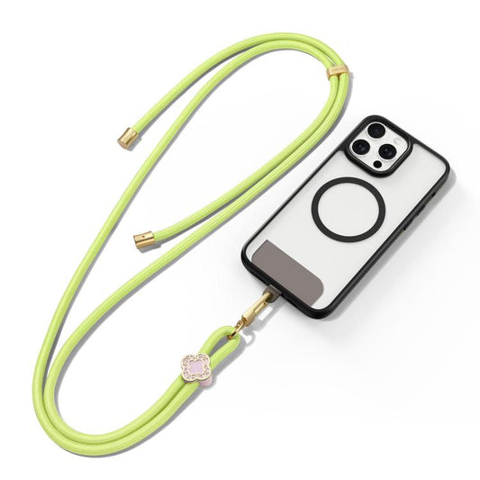 DUX DUCIS Garden Series Begonia Pattern Adjustable Crossbody Phone Lanyard(Green Yellow) - Lanyards & Wrist Straps by DUX DUCIS | Online Shopping UK | buy2fix