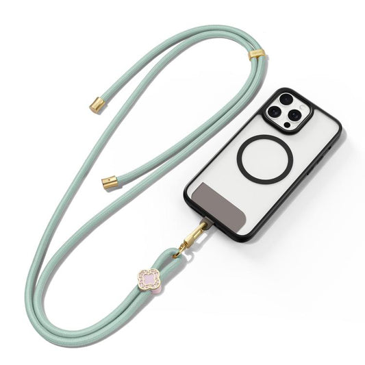 DUX DUCIS Garden Series Begonia Pattern Adjustable Crossbody Phone Lanyard(Light Green) - Lanyards & Wrist Straps by DUX DUCIS | Online Shopping UK | buy2fix