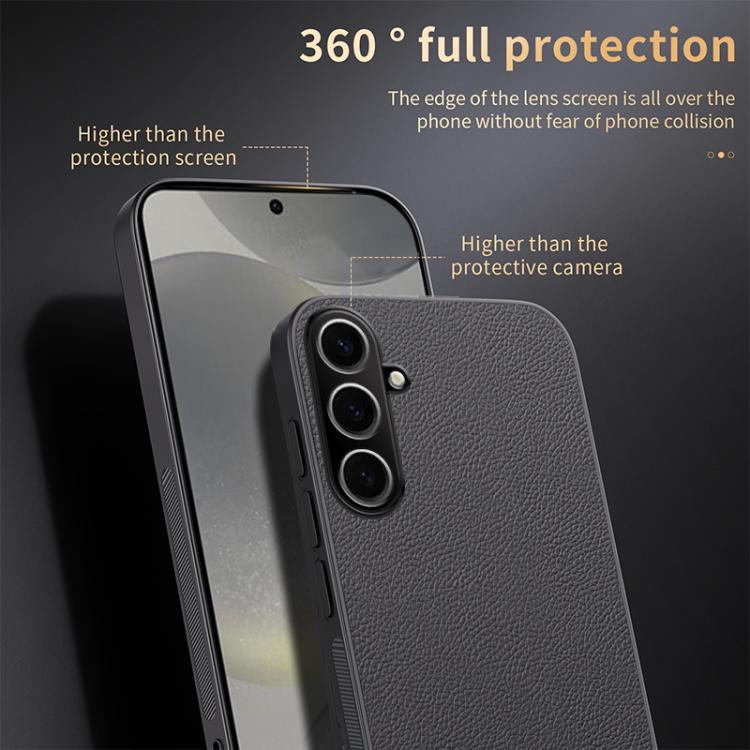 For Samsung Galaxy S25 5G HUIYI Leather Magnetic Phone Case(Black) by buy2fix