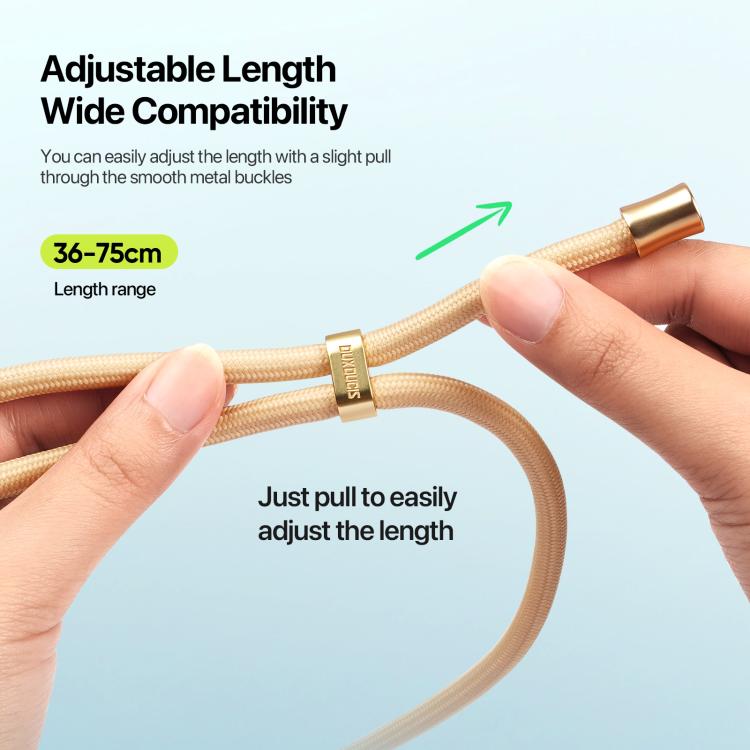 DUX DUCIS Garden Series Tile Pattern Adjustable Crossbody Phone Lanyard(Glaze Yellow) - Lanyards & Wrist Straps by DUX DUCIS | Online Shopping UK | buy2fix