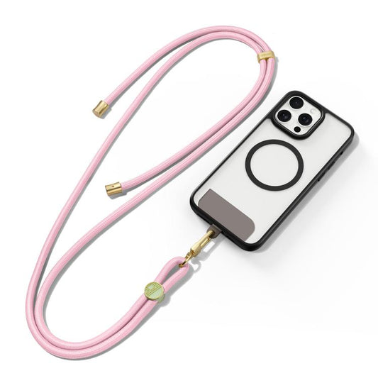 DUX DUCIS Garden Series Tile Pattern Adjustable Crossbody Phone Lanyard(Light Pink) - Lanyards & Wrist Straps by DUX DUCIS | Online Shopping UK | buy2fix
