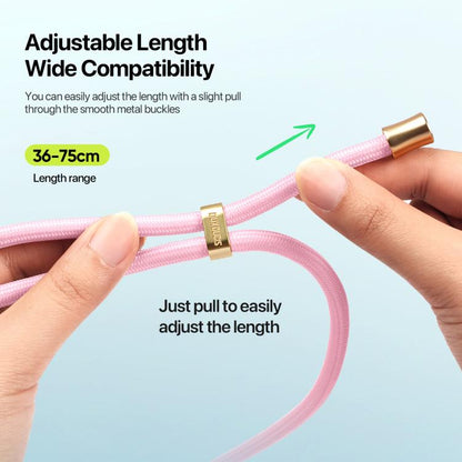 DUX DUCIS Garden Series Tile Pattern Adjustable Crossbody Phone Lanyard(Light Pink) - Lanyards & Wrist Straps by DUX DUCIS | Online Shopping UK | buy2fix