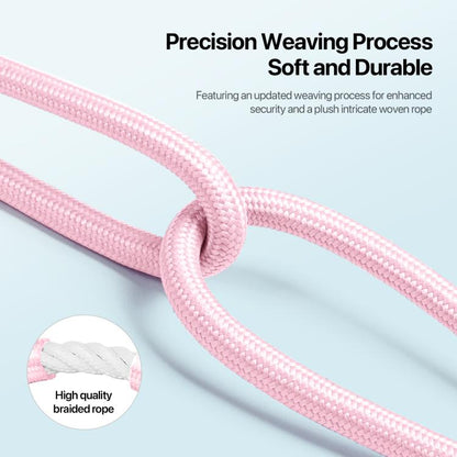 DUX DUCIS Garden Series Tile Pattern Adjustable Crossbody Phone Lanyard(Light Pink) - Lanyards & Wrist Straps by DUX DUCIS | Online Shopping UK | buy2fix