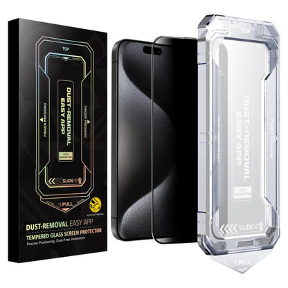For iPhone 15 Pro Max Easy Install Privacy Tempered Glass Film - iPhone 15 Pro Max Tempered Glass by buy2fix | Online Shopping UK | buy2fix