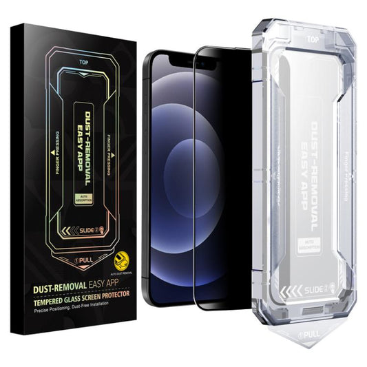 For iPhone 12 Pro / 12 Easy Install Privacy Tempered Glass Film - iPhone 12 / 12 Pro Tempered Glass by buy2fix | Online Shopping UK | buy2fix