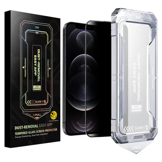 For iPhone 12 Pro Max Easy Install Privacy Tempered Glass Film - iPhone 12 Pro Max Tempered Glass by buy2fix | Online Shopping UK | buy2fix