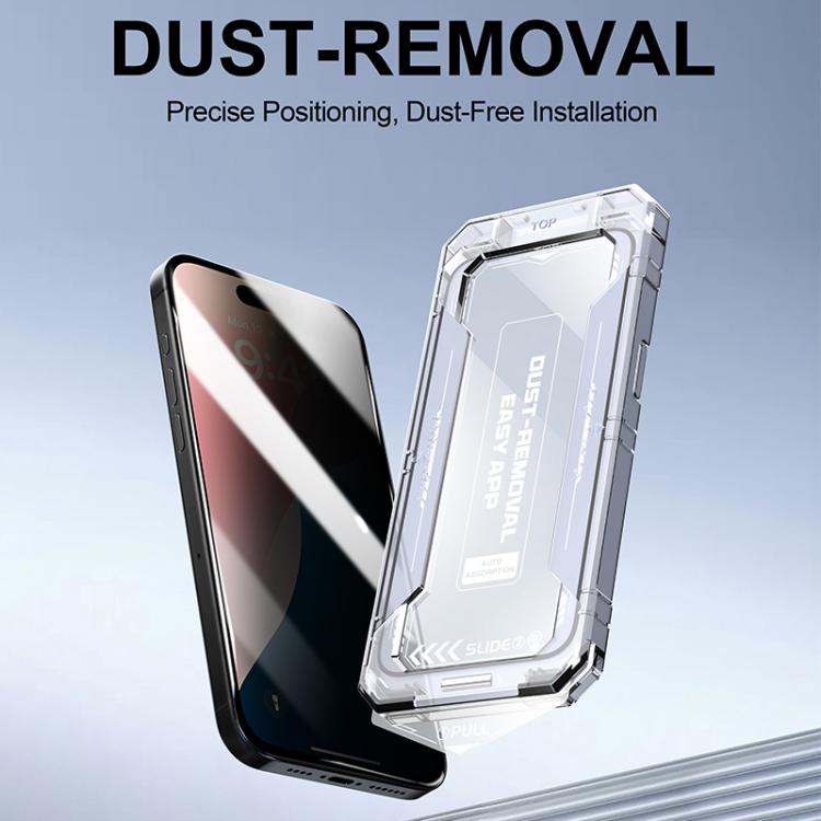For iPhone 16 Pro Max Easy Install Privacy Tempered Glass Film - iPhone 16 Pro Max Tempered Glass by buy2fix | Online Shopping UK | buy2fix