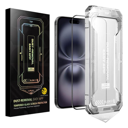 For iPhone 16 / 15 Easy Install HD Tempered Glass Film - iPhone 16 Tempered Glass by buy2fix | Online Shopping UK | buy2fix