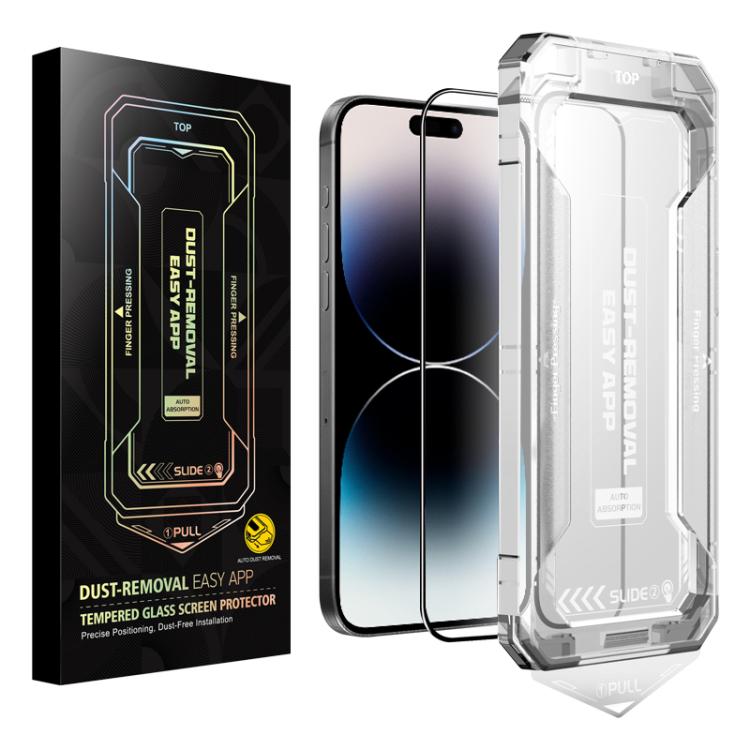 For iPhone 14 Pro Easy Install HD Tempered Glass Film - iPhone 14 Pro Tempered Glass by buy2fix | Online Shopping UK | buy2fix
