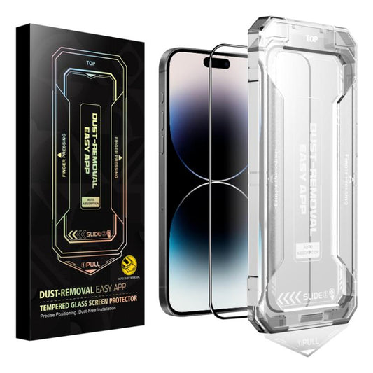 For iPhone 14 Pro Easy Install HD Tempered Glass Film - iPhone 14 Pro Tempered Glass by buy2fix | Online Shopping UK | buy2fix