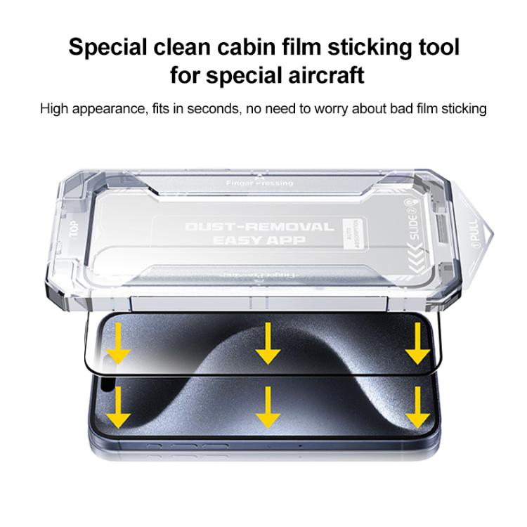 For iPhone 14 Pro Easy Install HD Tempered Glass Film - iPhone 14 Pro Tempered Glass by buy2fix | Online Shopping UK | buy2fix