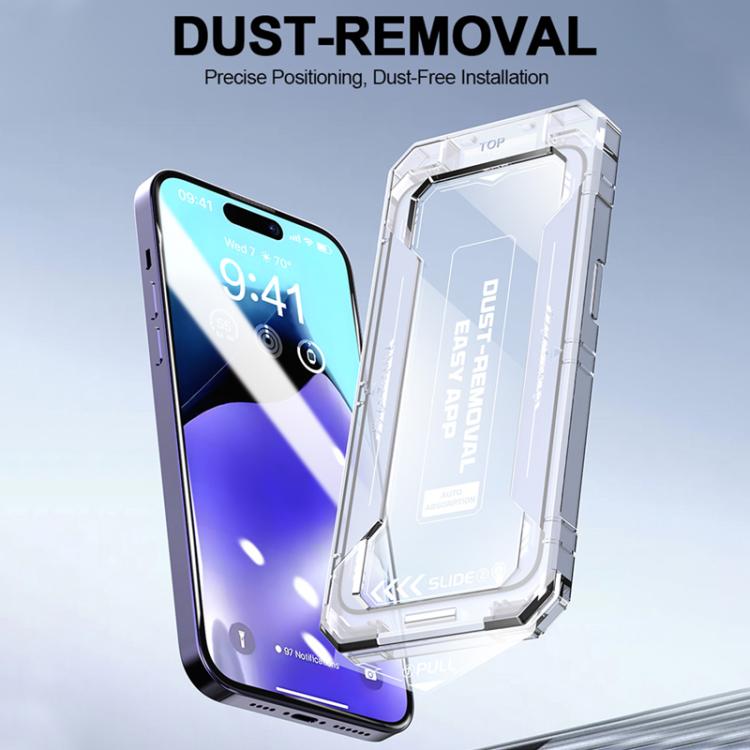 For iPhone 14 Pro Easy Install HD Tempered Glass Film - iPhone 14 Pro Tempered Glass by buy2fix | Online Shopping UK | buy2fix