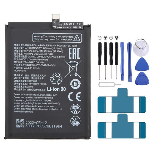For ZTE V40S / Axon 40 SE Li3844T45P8h896546 4520mAh Battery Replacement by buy2fix