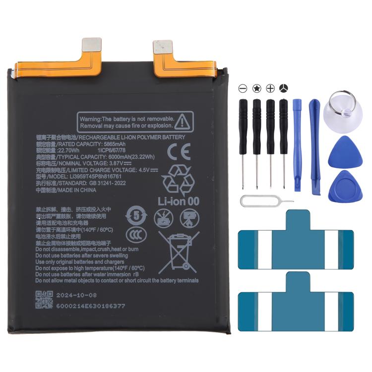 For ZTE Nubia Z60 Ultra Li3959T45P8h816761 6000mAh Battery Replacement by buy2fix