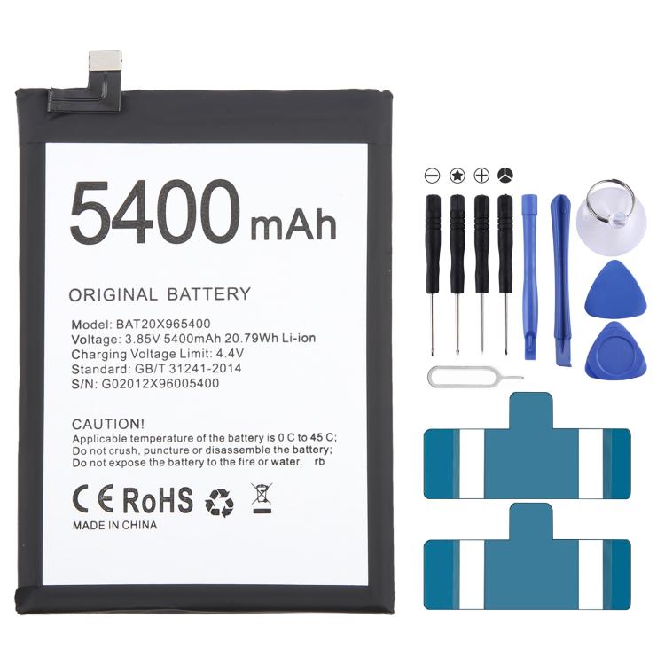 For DOOGEE X96 Pro BAT20X965400 5400mAh Battery Replacement by buy2fix