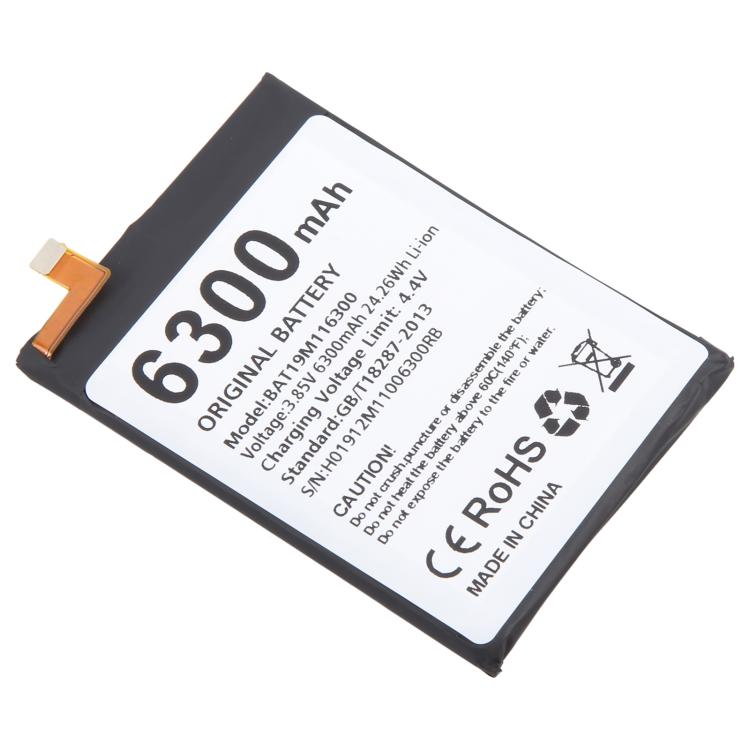For DOOGEE S68 Pro BAT19M116300 6300mAh Battery Replacement by buy2fix