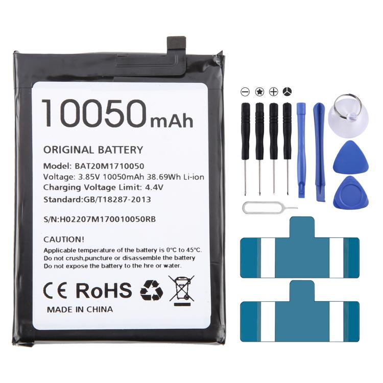 For DOOGEE S59 Pro BAT20M1710050 10050mAh Battery Replacement by buy2fix