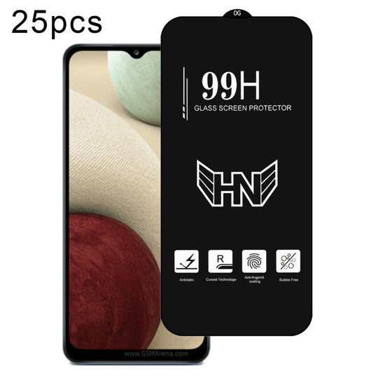 For Samsung Galaxy A12 Nacho 25pcs High Aluminum Large Arc Full Screen Tempered Glass Film