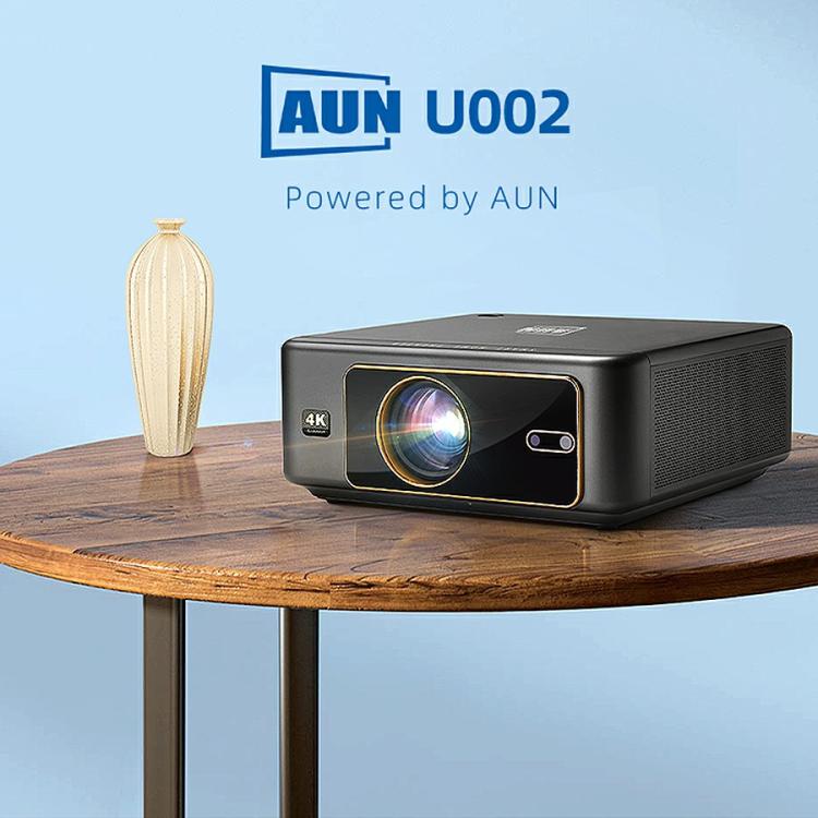 AUN U002 1920x1080P 970ANSI Android 12 Home Theater Smart Projector, US Plug(Dark Grey) - LED Projector by AUN | Online Shopping UK | buy2fix