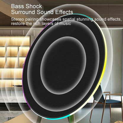 100W Creative Flying Saucer Desktop Bluetooth Speaker Home Atmosphere Subwoofer(Black) - Desktop Speaker by buy2fix | Online Shopping UK | buy2fix