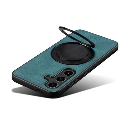 For Samsung Galaxy S25+ 5G Denior A14 Skin Feel Rotating Holder MagSafe Phone Case(Blue) - Galaxy S25+ 5G Cases by Denior | Online Shopping UK | buy2fix