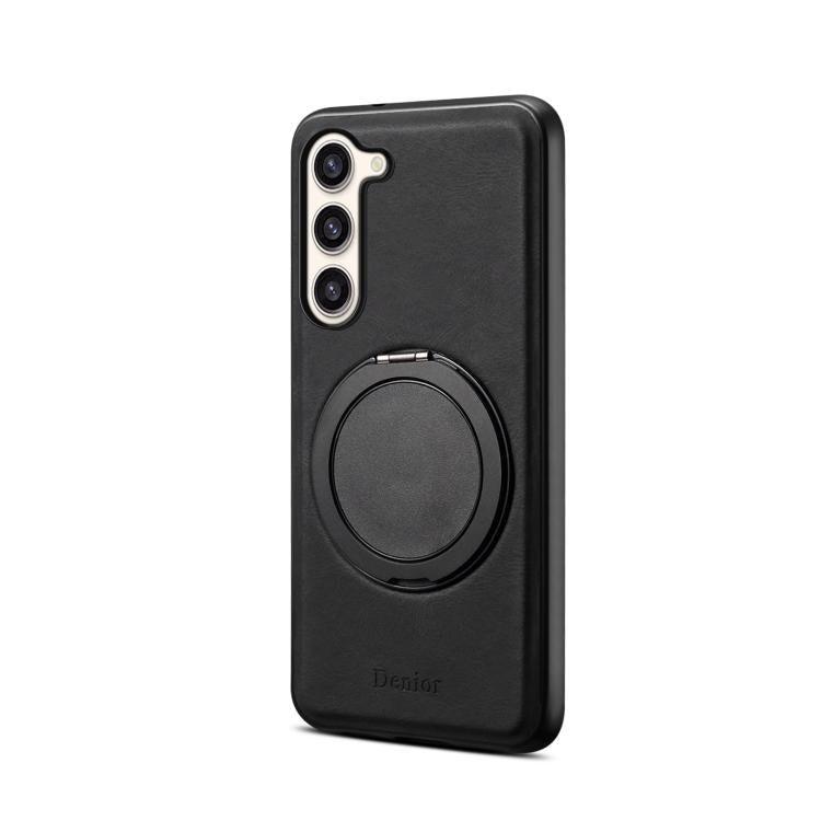 For Samsung Galaxy S23+ 5G Denior A14 Skin Feel Rotating Holder MagSafe Phone Case(Black) - Galaxy S23+ 5G Cases by Denior | Online Shopping UK | buy2fix