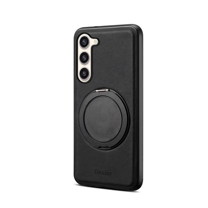 For Samsung Galaxy S23+ 5G Denior A14 Skin Feel Rotating Holder MagSafe Phone Case(Black) - Galaxy S23+ 5G Cases by Denior | Online Shopping UK | buy2fix