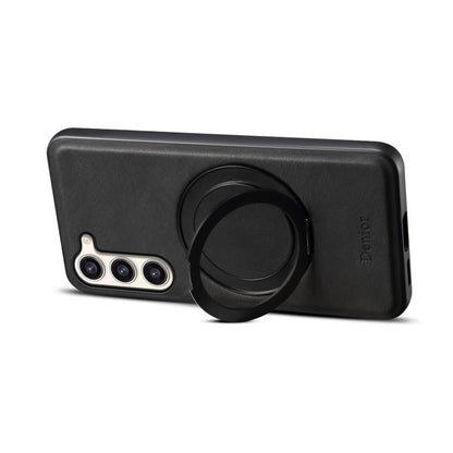 For Samsung Galaxy S23+ 5G Denior A14 Skin Feel Rotating Holder MagSafe Phone Case(Black) - Galaxy S23+ 5G Cases by Denior | Online Shopping UK | buy2fix