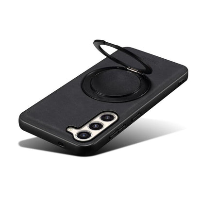 For Samsung Galaxy S23+ 5G Denior A14 Skin Feel Rotating Holder MagSafe Phone Case(Black) - Galaxy S23+ 5G Cases by Denior | Online Shopping UK | buy2fix