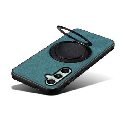 For Samsung Galaxy S24 FE 5G Denior A14 Skin Feel Rotating Holder MagSafe Phone Case(Blue) - Galaxy S24 FE 5G Cases by Denior | Online Shopping UK | buy2fix