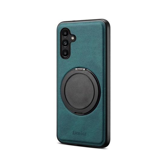 For Samsung Galaxy A15 5G Denior A14 Skin Feel Rotating Holder MagSafe Phone Case(Blue) - Galaxy Phone Cases by Denior | Online Shopping UK | buy2fix