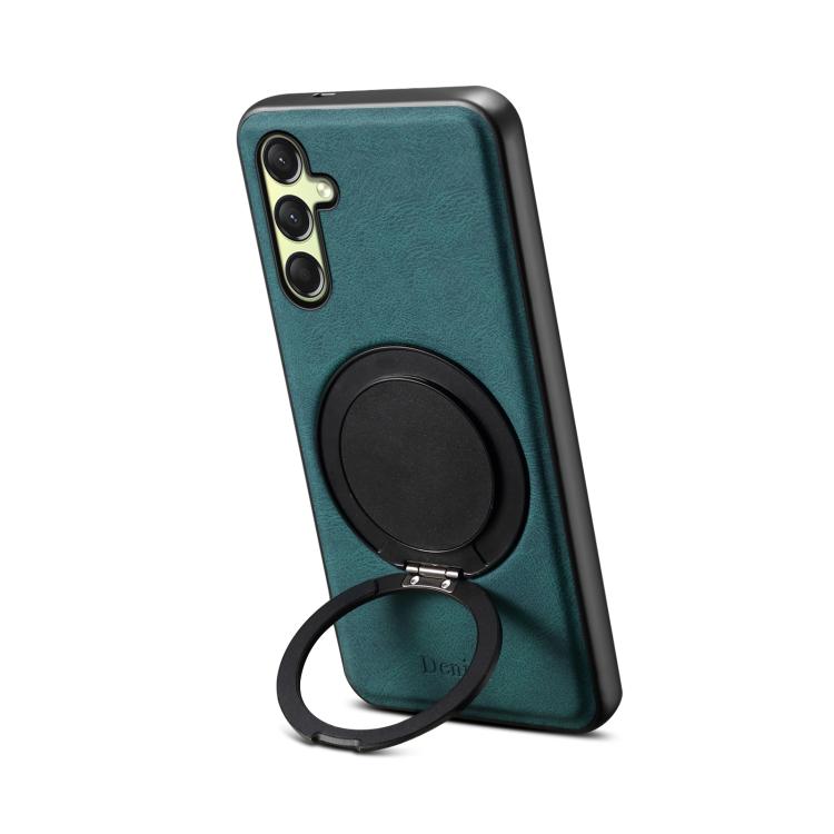 For Samsung Galaxy A16 5G Denior A14 Skin Feel Rotating Holder MagSafe Phone Case(Blue) - Galaxy Phone Cases by Denior | Online Shopping UK | buy2fix