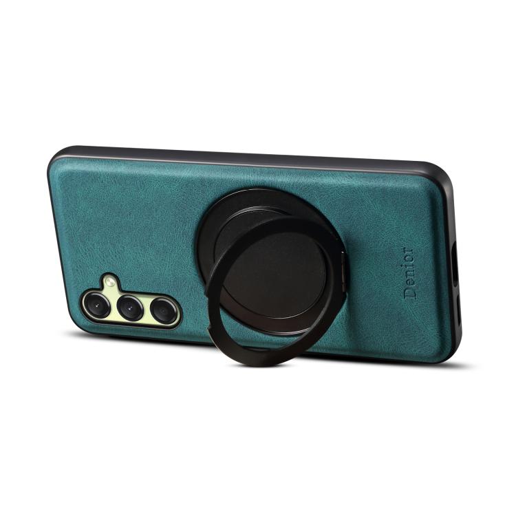 For Samsung Galaxy A16 5G Denior A14 Skin Feel Rotating Holder MagSafe Phone Case(Blue) - Galaxy Phone Cases by Denior | Online Shopping UK | buy2fix