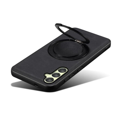For Samsung Galaxy A25 5G Denior A14 Skin Feel Rotating Holder MagSafe Phone Case(Black) - Galaxy Phone Cases by Denior | Online Shopping UK | buy2fix