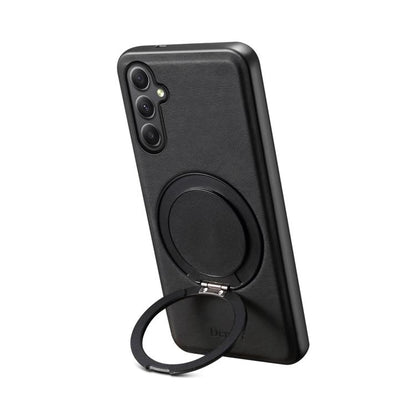 For Samsung Galaxy A35 5G Denior A14 Skin Feel Rotating Holder MagSafe Phone Case(Black) - Galaxy Phone Cases by Denior | Online Shopping UK | buy2fix