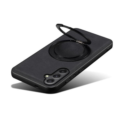 For Samsung Galaxy A35 5G Denior A14 Skin Feel Rotating Holder MagSafe Phone Case(Black) - Galaxy Phone Cases by Denior | Online Shopping UK | buy2fix