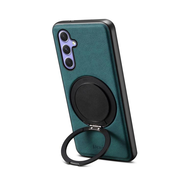 For Samsung Galaxy A55 5G Denior A14 Skin Feel Rotating Holder MagSafe Phone Case(Blue) - Galaxy Phone Cases by Denior | Online Shopping UK | buy2fix