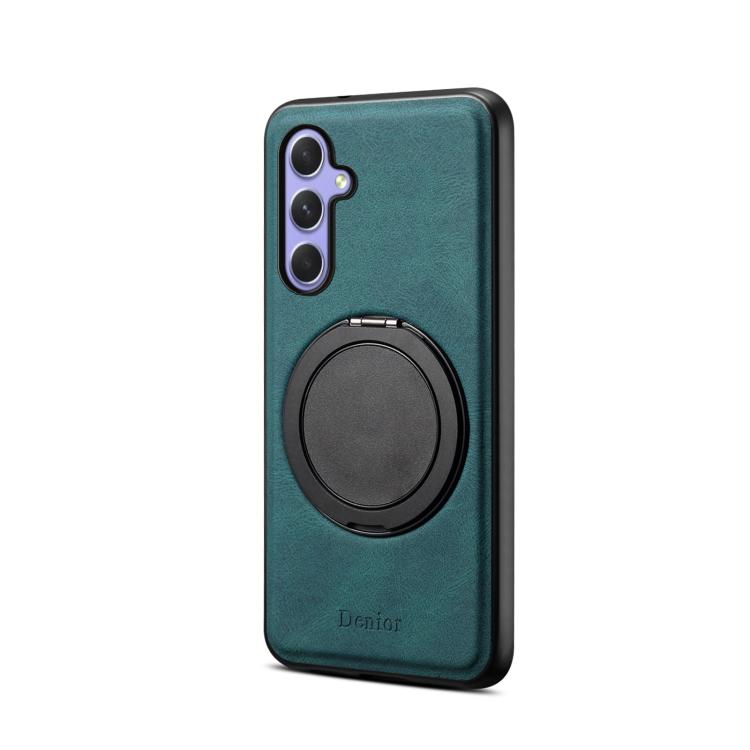 For Samsung Galaxy A55 5G Denior A14 Skin Feel Rotating Holder MagSafe Phone Case(Blue) - Galaxy Phone Cases by Denior | Online Shopping UK | buy2fix