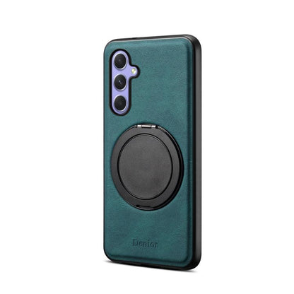 For Samsung Galaxy A55 5G Denior A14 Skin Feel Rotating Holder MagSafe Phone Case(Blue) - Galaxy Phone Cases by Denior | Online Shopping UK | buy2fix