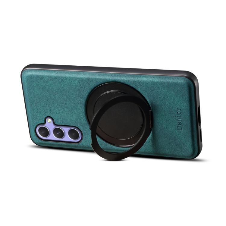 For Samsung Galaxy A55 5G Denior A14 Skin Feel Rotating Holder MagSafe Phone Case(Blue) - Galaxy Phone Cases by Denior | Online Shopping UK | buy2fix